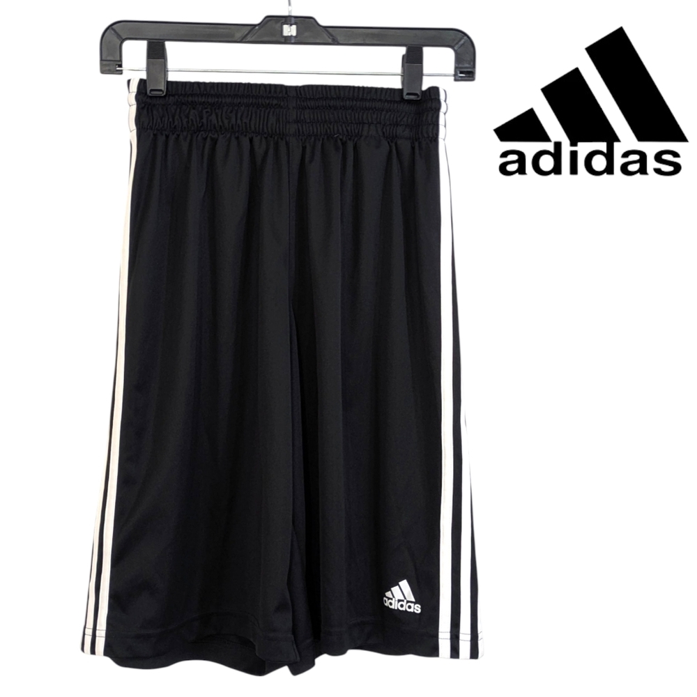 Adidas Black & White Basketball Soccer Shorts - Size Small Mens